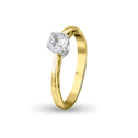 Venus Ring Catherine Best Dev 4 Claw 18ct Yellow Gold and Platinum 0.50ct G Vs2
