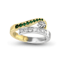 Reflect Ring Catherine Best Dev Emerald 18ct Yellow Gold & Platinum