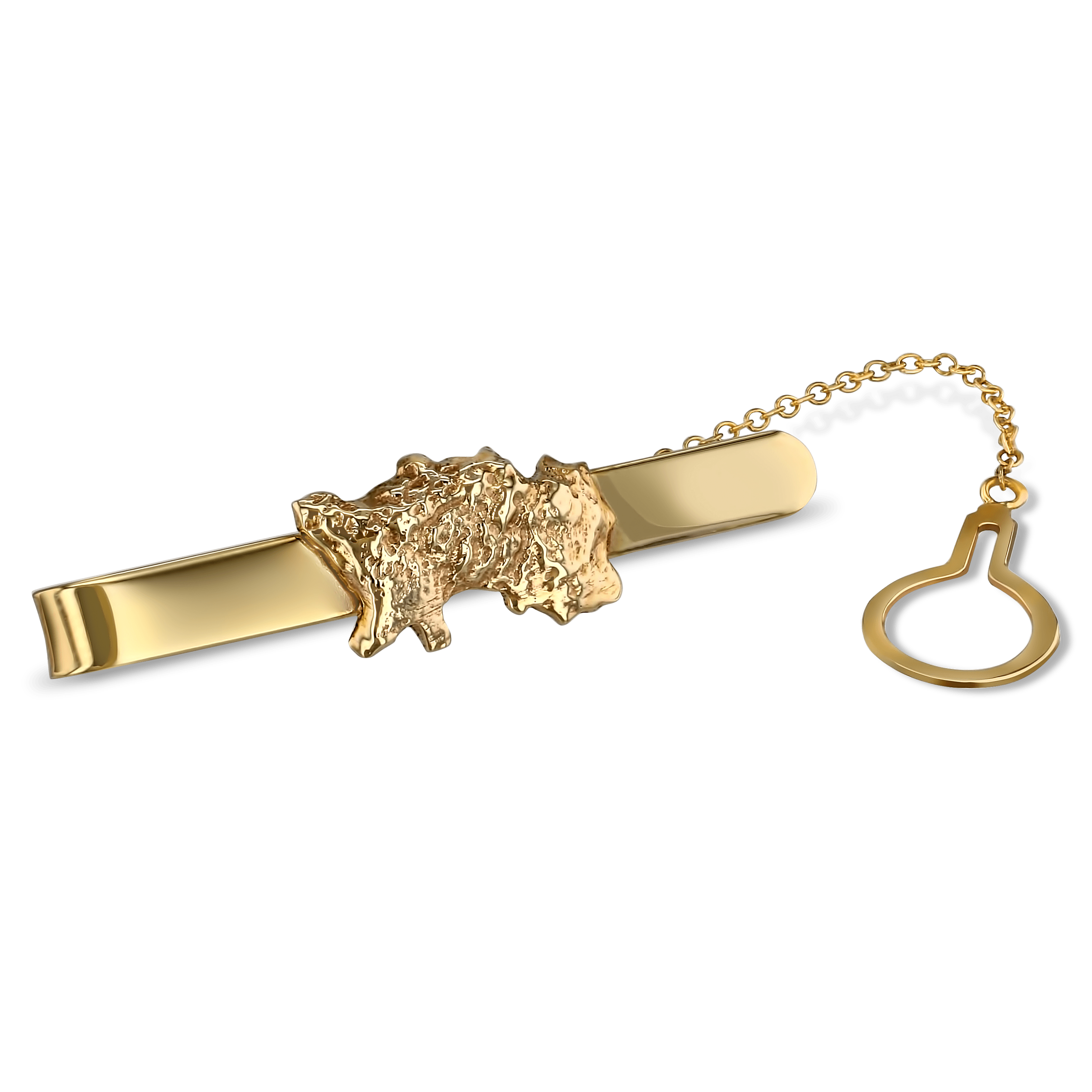 Island of Jersey Tie Slide Catherine Best Dev 9ct Yellow Gold