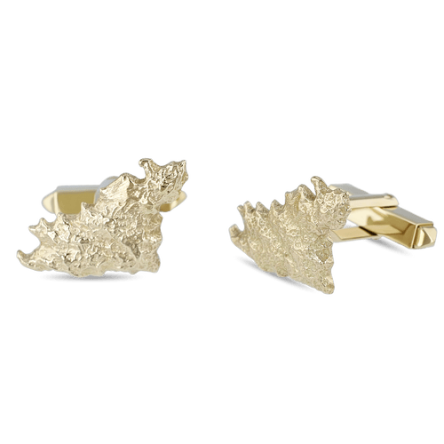 Island of Guernsey Cufflinks Catherine Best Dev 9ct Yellow Gold Bar