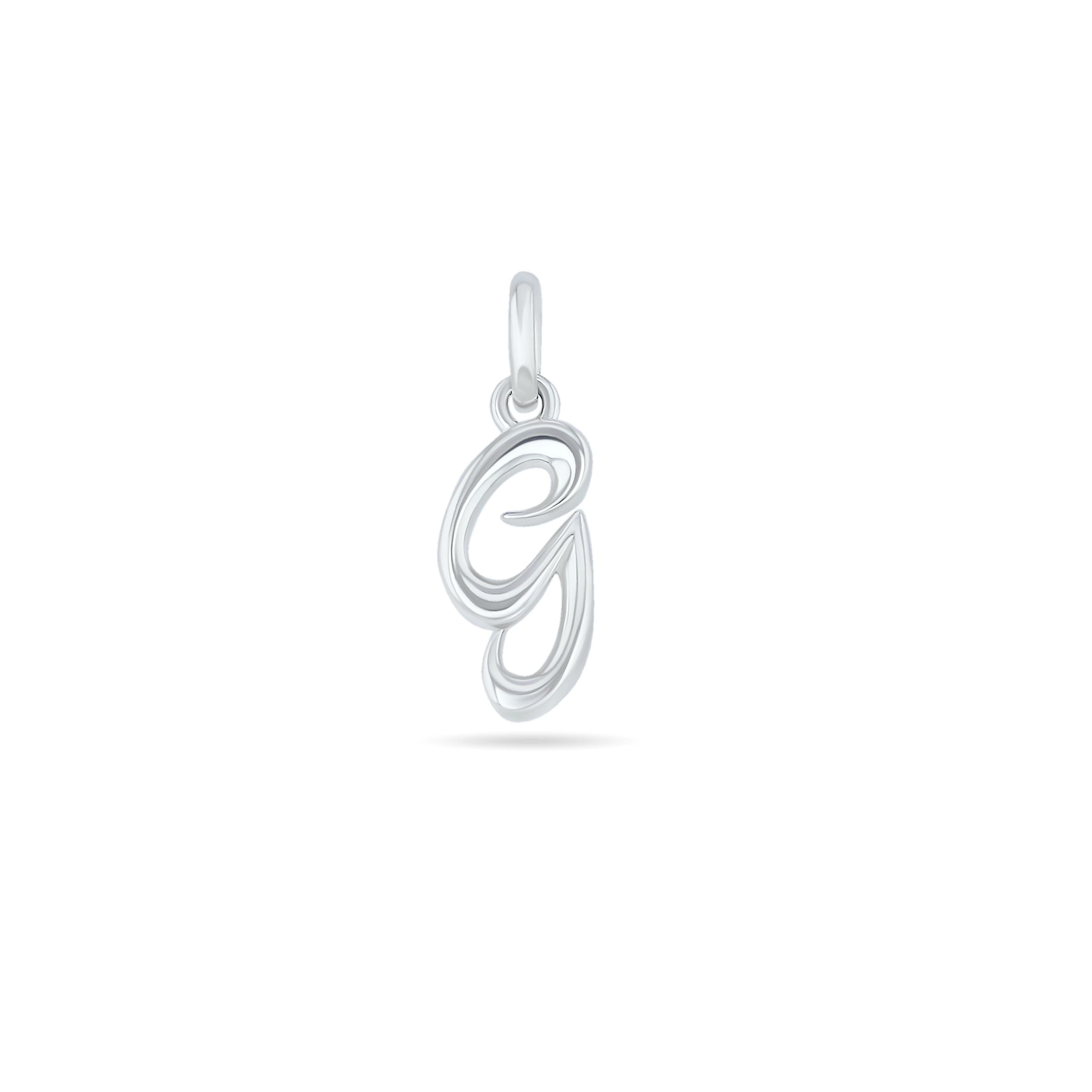 Initial G Love Letter Mini Pendant in Silver Catherine Best Dev Pendant