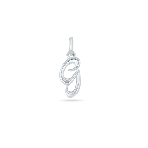 Initial G Love Letter Mini Pendant in Silver Catherine Best Dev Pendant