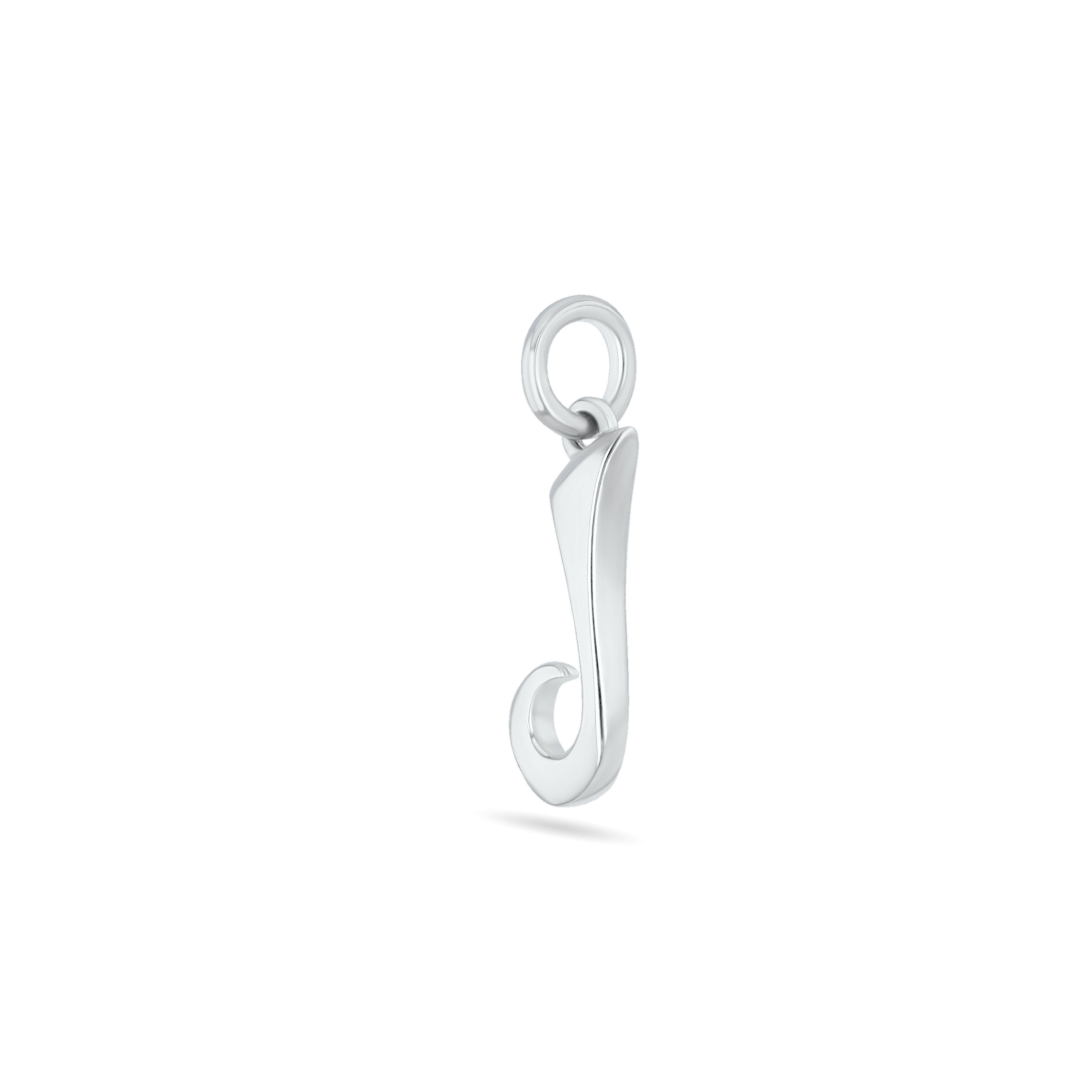 Initial J Love Letter Mini Pendant in Silver Catherine Best Dev