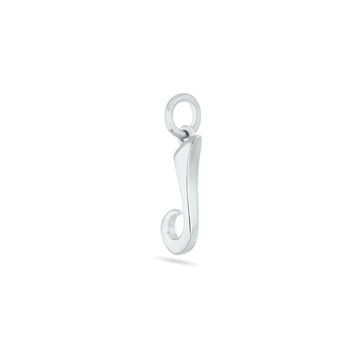 Initial J Love Letter Mini Pendant in Silver Catherine Best Dev Pendant