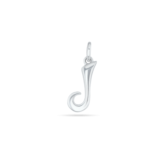 Initial J Love Letter Mini Pendant in Silver Catherine Best Dev