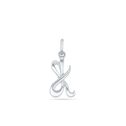 Initial K Love Letter Mini Pendant in Silver Catherine Best Dev Pendant