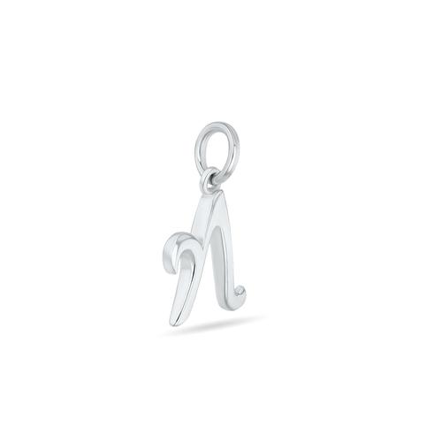 Initial N Love Letter Mini Pendant in Silver Catherine Best Dev