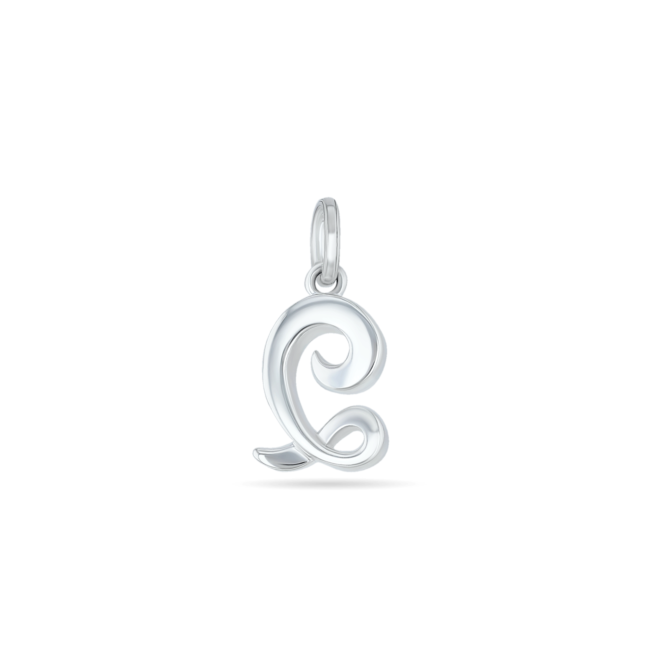 Initial Q Love Letter Mini Pendant in Silver Catherine Best Dev Pendant