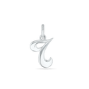 Initial T Love Letter Mini Pendant in Silver Catherine Best Dev Pendant