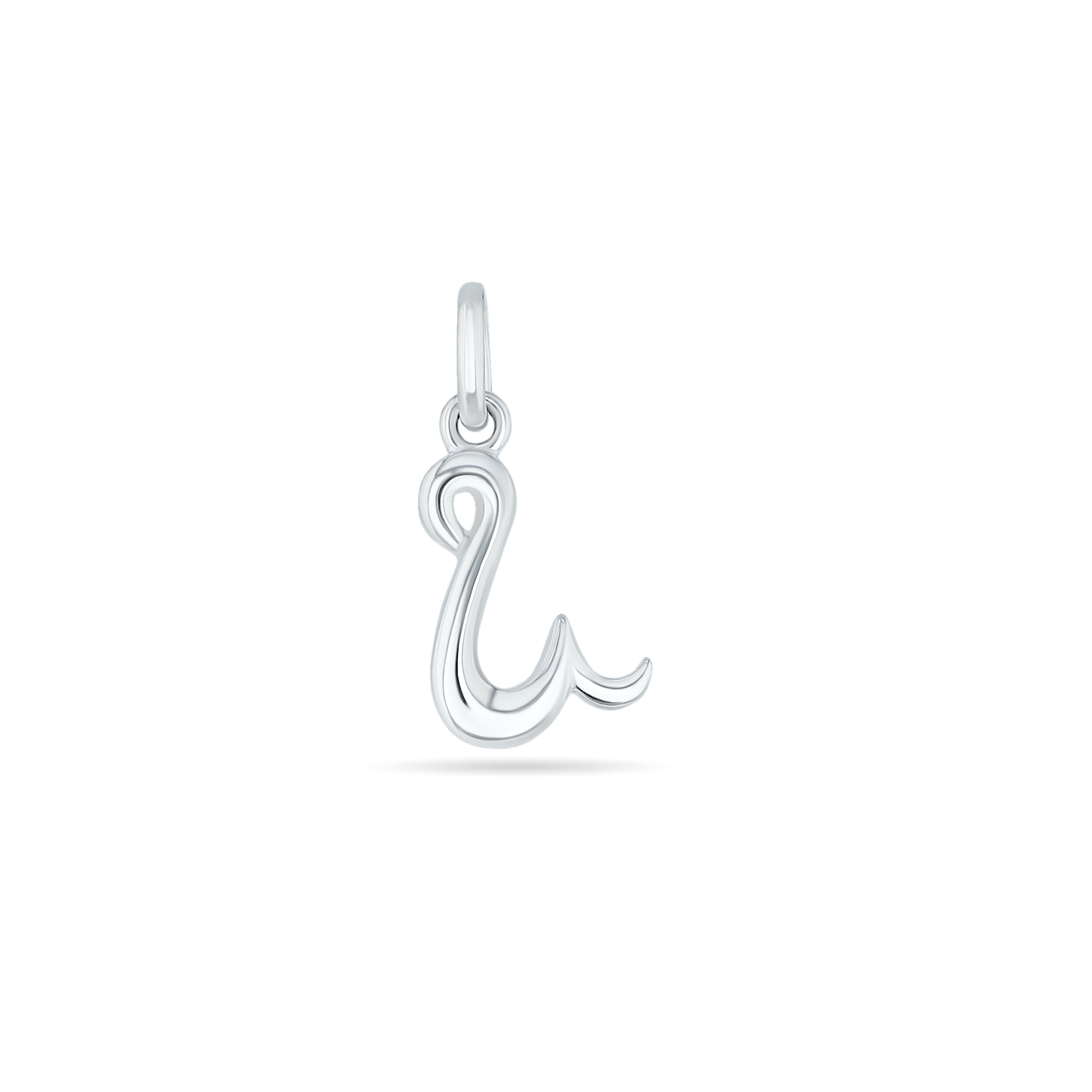 Initial U Love Letter Mini Pendant in Silver Catherine Best Dev Pendant