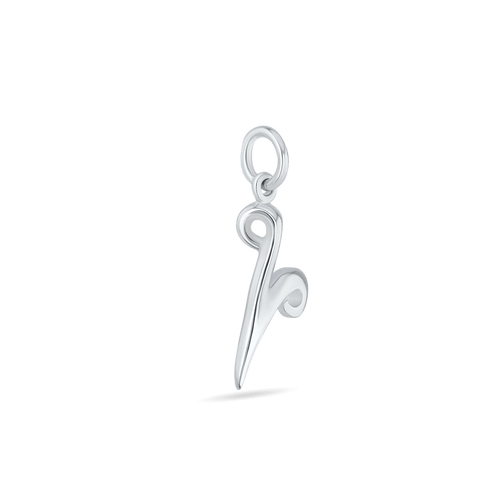 Initial V Love Letter Mini Pendant in Silver Catherine Best Dev