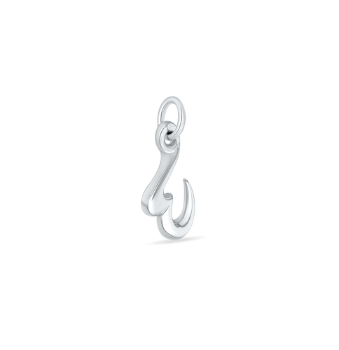 Initial W Love Letter Mini Pendant in Silver Catherine Best Dev