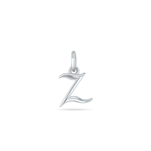 Initial Z Love Letter Mini Pendant in Silver Catherine Best Dev Pendant