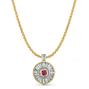 Scarlett Wheel Pendant Catherine Best Dev Pendant on a 18