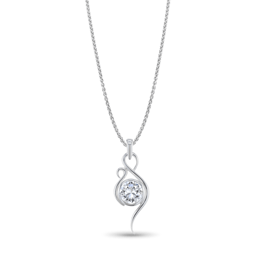 Flamingo Pendant Catherine Best Dev Clear Cubic Zirconia Pendant on a 18
