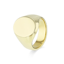 The Gentleman's Grand Oval Signet Ring in Silver or Gold Catherine Best Dev 9ct Yellow Gold