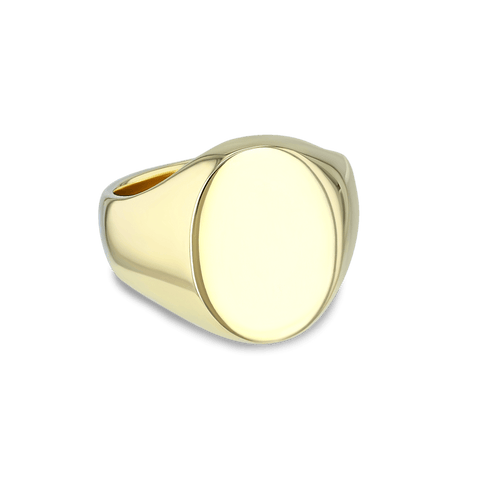 The Gentleman's Grand Oval Signet Ring in Silver or Gold Catherine Best Dev
