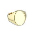 The Gentleman's Grand Oval Signet Ring in Silver or Gold Catherine Best Dev