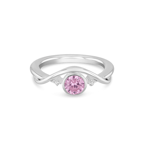 Embrace Ring Catherine Best Silver with Pink CZ 