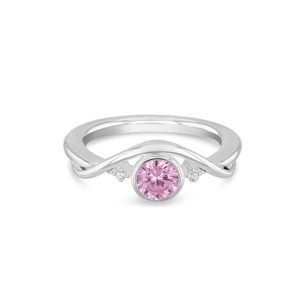 Embrace Ring Catherine Best Silver with Pink CZ 