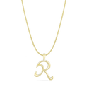 Initial R - New Design Catherine Best 9ct Yellow Gold Pendant with an 18