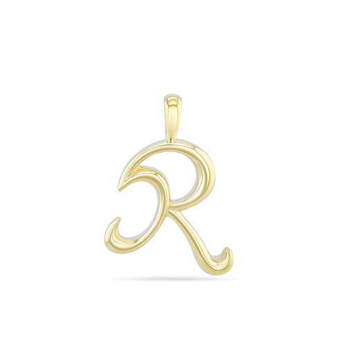 Initial R - New Design Catherine Best 9ct Yellow Gold Pendant 