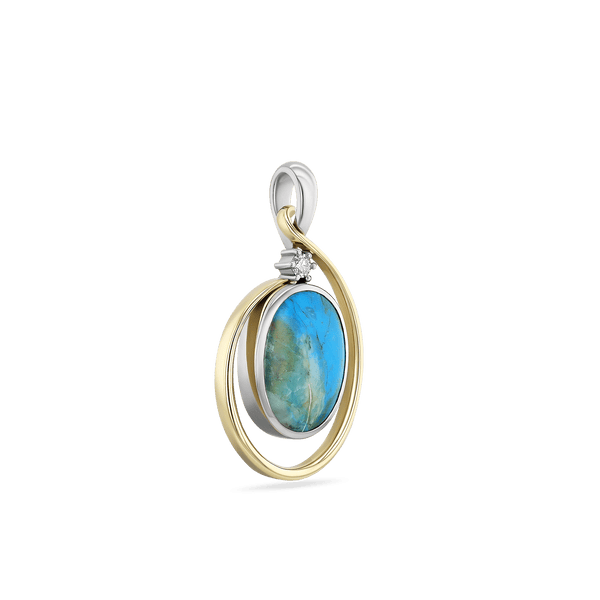 Mantaro Peruvian Opal and Diamond Pendant Catherine Best 