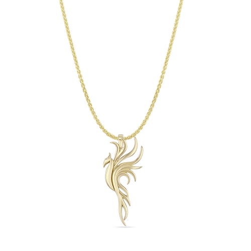 The Phoenix Pendant Catherine Best 9ct Yellow Gold Pendant with 18 inch chain 