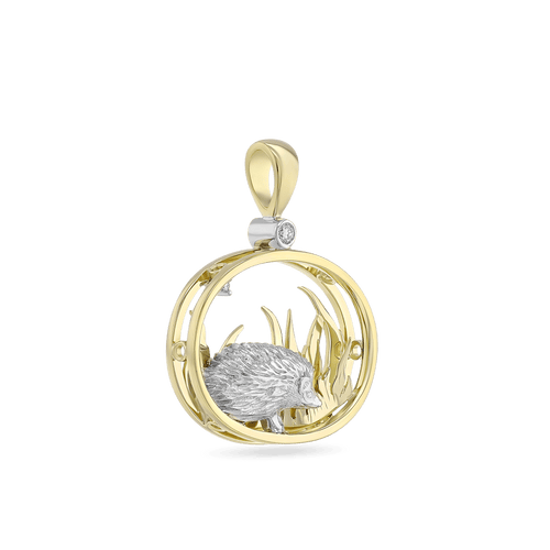 Hetty the Hedgehog Gold Pendant Catherine Best Dev 