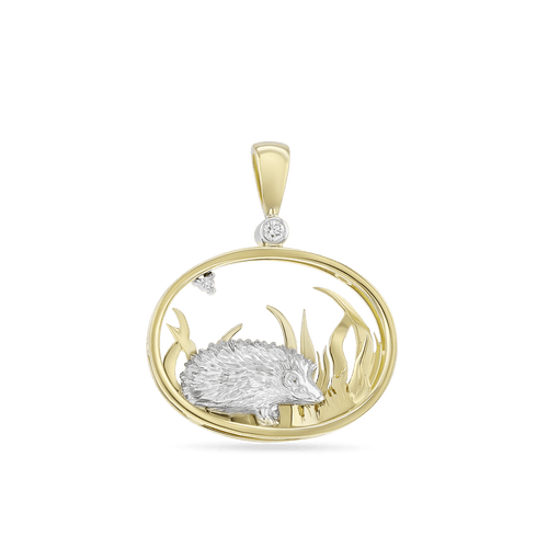 Hetty the Hedgehog Gold Pendant Catherine Best Dev Pendant 