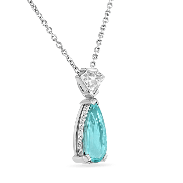 'Bluebelle' Paraiba and Diamond Necklace Catherine Best 