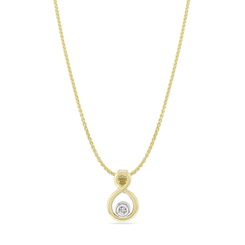 Everlasting Pendant Catherine Best Dev 18ct Yellow and White Gold Pendant on a 18