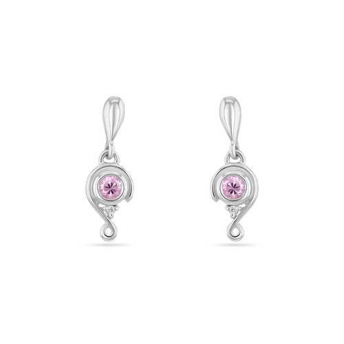 Embrace Drop Earrings Earring Catherine Best Silver with Pink CZ 