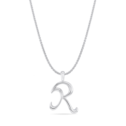 Love Letter R Catherine Best Silver Pendant with an 18