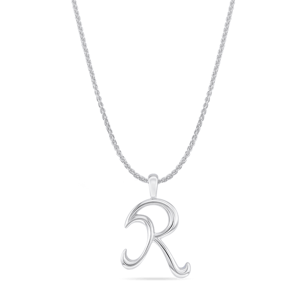 Love Letter R Catherine Best Silver Pendant with an 18" chain 
