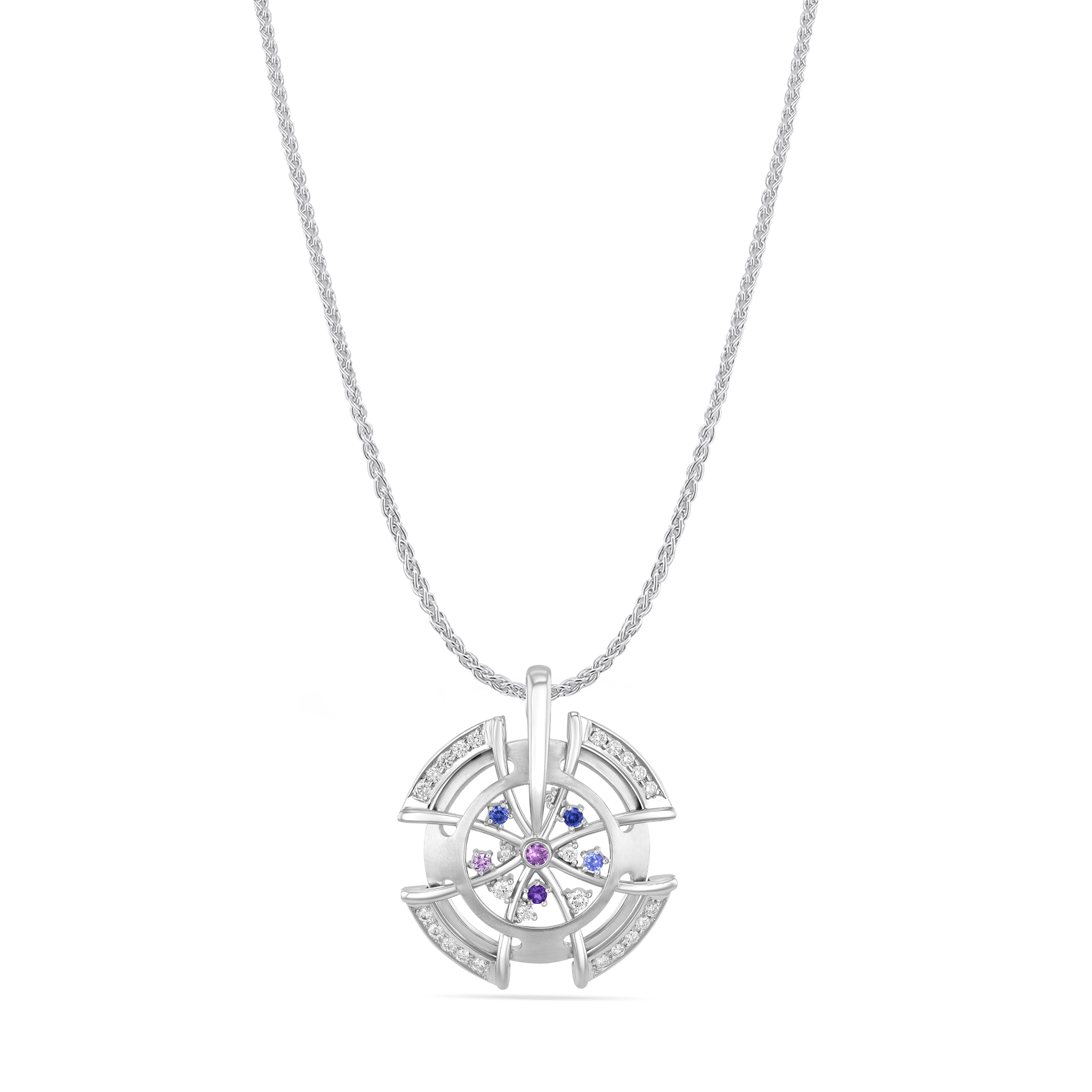 Windmill IV Diamond and Sapphire Pendant Catherine Best Pendant 