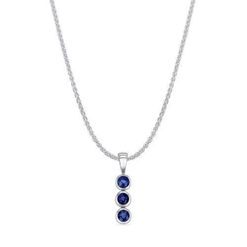 Primrose in Sapphire Catherine Best Blue Sapphires 18ctw Pendant with 18 inch Chain 