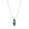 Ocean Curve Catherine Best Pendant with 18 inch Silver Chain 