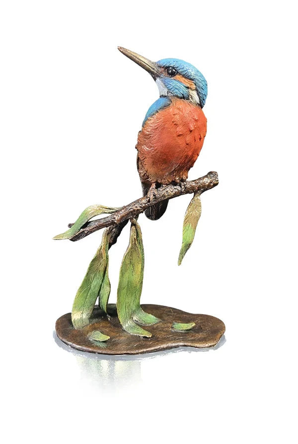 Richard Cooper Kingfisher with Willow Solid Bronze Sculpture (With Presentation Box) Sculptures & Statues Catherine Best 
