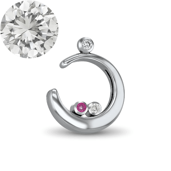 Cradle of Love Pendant - Silver - With Chain Catherine Best 
