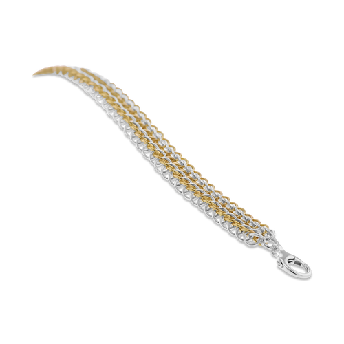 Lockdown I Silver and Black Alligator Bracelet