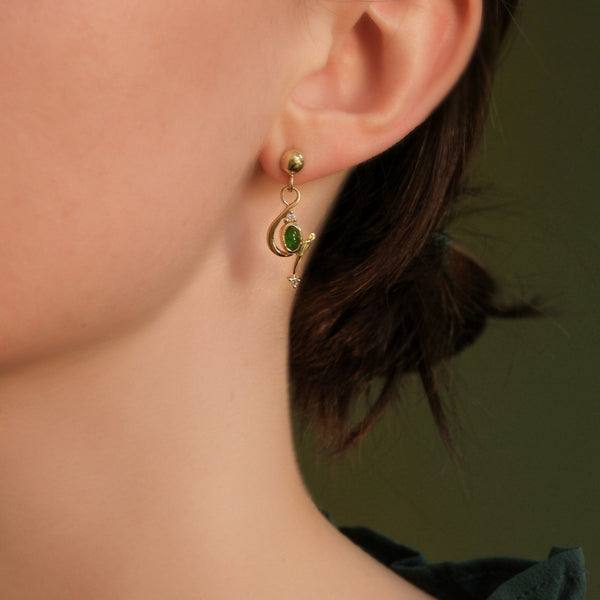 Waves Emerald Earrings Catherine Best 