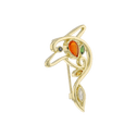 Flipper Dolphin Brooch and Pendant in Gold Catherine Best 