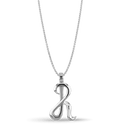 Initial R Love Letter Pendant Catherine Best Dev Silver Pendant on a 18