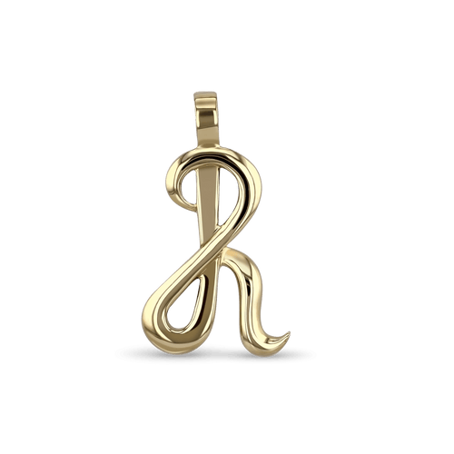 Initial R Love Letter Pendant Catherine Best Dev 9ct Yellow Gold Pendant 