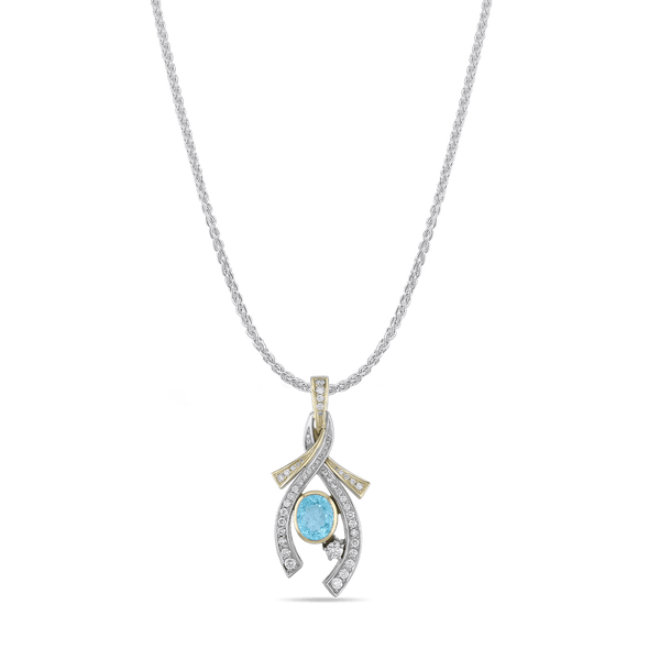 Sea Whisper Catherine Best Pendant with 18" Platinum chain 