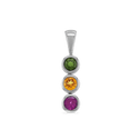 Primrose Pendant Catherine Best Dev Pendant Green Tourmaline and Purple and Mandarin Garnet 