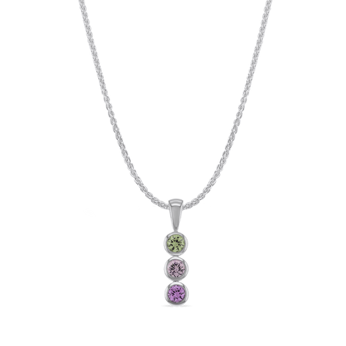 Primrose in Sapphire Catherine Best Mixed Colour Sapphires 18ctw Pendant with 18 inch Chain 