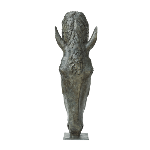 Rosie, life-size Horse Head study Sculpture Catherine Best Dev 