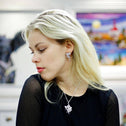Flutterby Handmade Diamond Pendant in Platinum Catherine Best Dev 